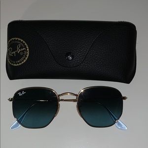 hexagonal flat lens ray bans